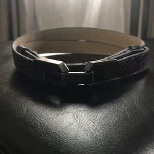 Purple snakeskin design belt